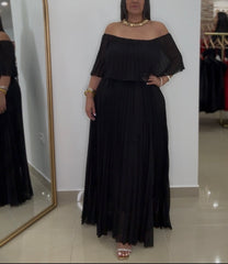 Pleated Maxi Dress