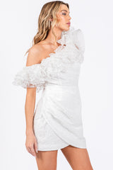 **SALE** ONE SHOULDER FLORAL MINI DRESS