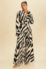 BLACK & CREAM JUMPSUIT