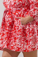 **SALE** Red Printed Dress