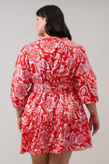 **SALE** Red Printed Dress