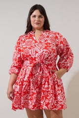 **SALE** Red Printed Dress