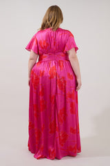 PLEATED MAXI DRESS
