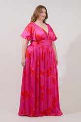 PLEATED MAXI DRESS