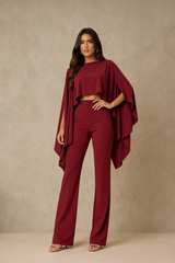 CAPE TOP PANT SET