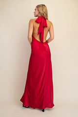 **SALE** HALTER BACKOFF DRESS