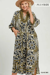 Printed Midi Dress