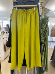 #12 Lime Dots Detail Palazzo Pants