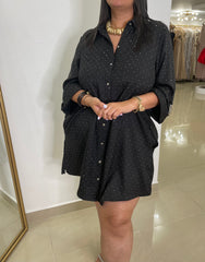 Dots Detail Tunic Dress