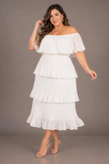 Pleated Midi Dress