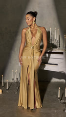 **SALE** HALTER BACKOFF DRESS