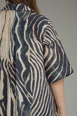 Zebra Printed Midi Dress