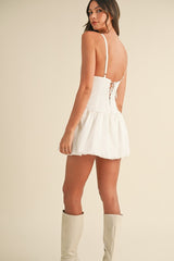 MINI WHITE BUBBLE ROMPER