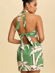 Palms Printed Mini Dress