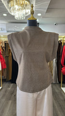 **SALE** HIGH NECK SLEEVELESS TOP