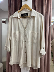#12 Cream Linen Top