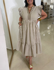 Stripes Midi Dress