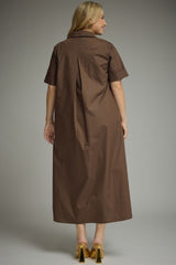 Button Details Midi Dress