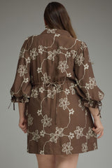 Brown Printed Dress