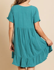 Short Sleeve Round Neck Dress