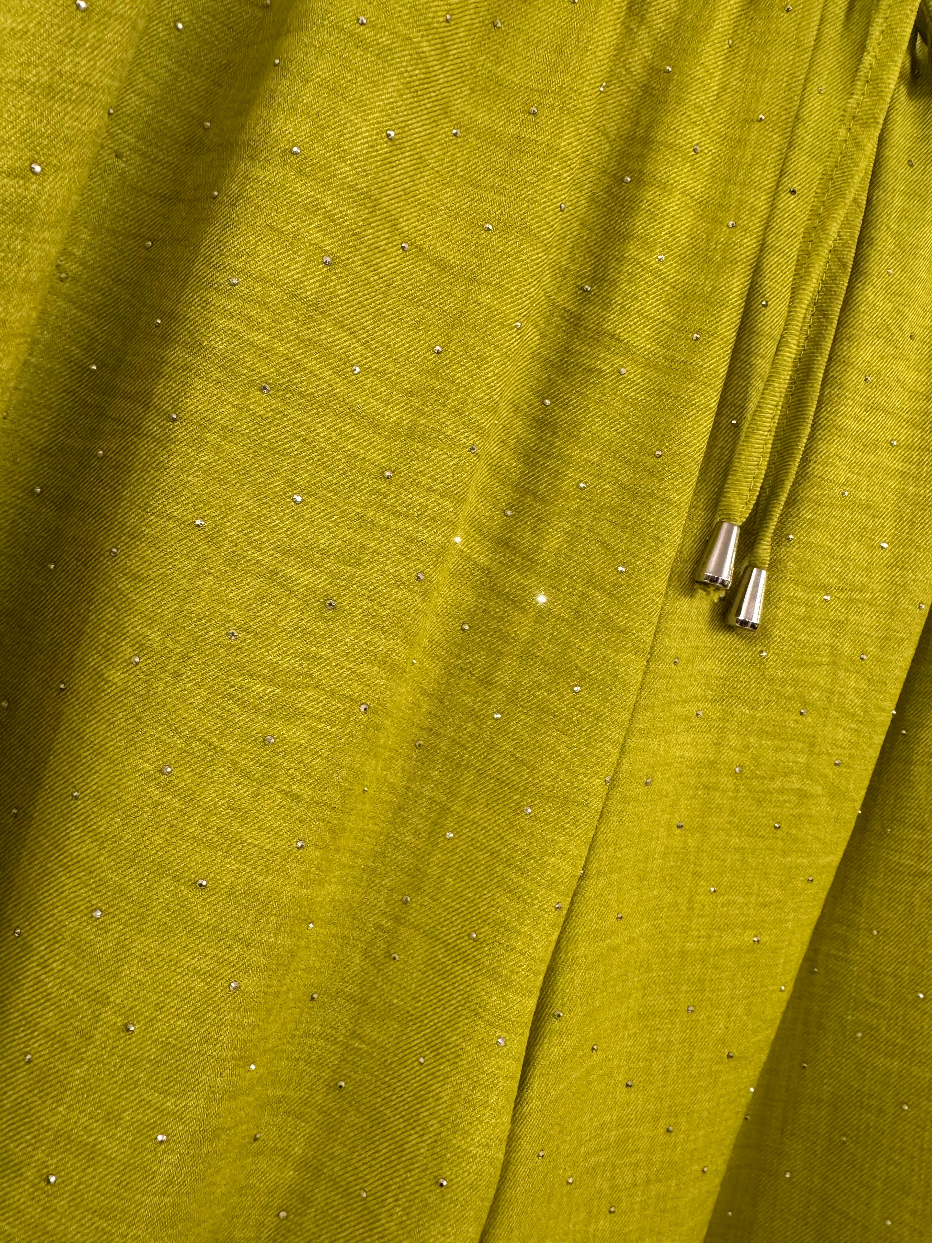 #12 Lime Dots Detail Palazzo Pants