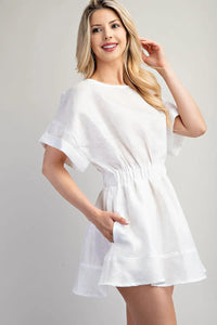 WHITE MINI DRESS