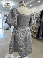 Load image into Gallery viewer, Silver Jacquard Dress
