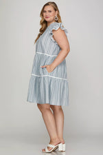 Load image into Gallery viewer, #SALE# 10 Blue Tunic Dress
