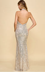 Load image into Gallery viewer, **SALE** HALTER SEQUINS DRESS
