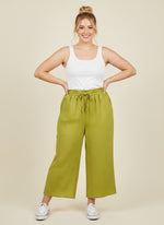 Load image into Gallery viewer, #12 Lime Dots Detail Palazzo Pants
