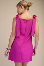 Load image into Gallery viewer, Magenta Bow Detail Mini Dress
