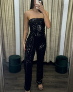 Load image into Gallery viewer, SEQUINS STRAPLESS JUMPSUIT
