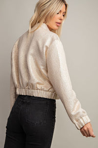 **SALE** METALLIC BOMBER JACKET