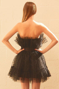 RUFFLE HEART ORGANZA MINI DRESS