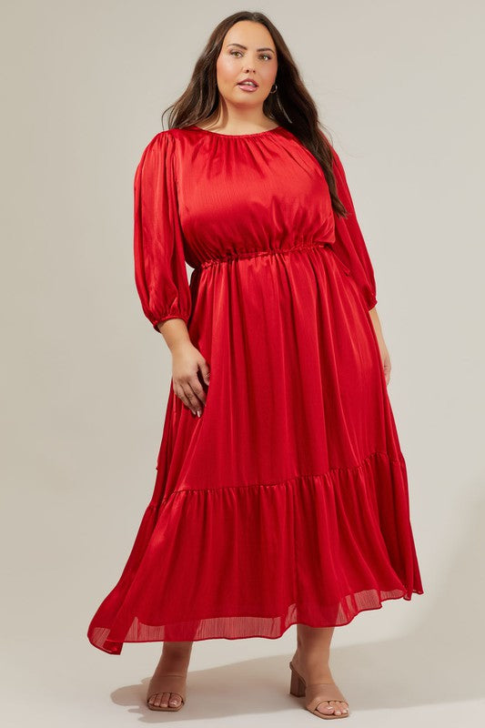 #10 SALE Red Midi Dress