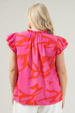 Load image into Gallery viewer, #SALE# Print Ruffle Sleeve Top
