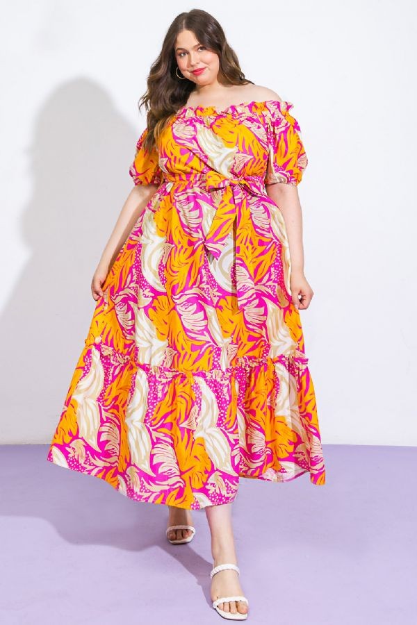 Printed Midi Dress