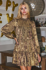 Load image into Gallery viewer, Gold Metallic Dress
