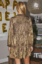 Load image into Gallery viewer, Gold Metallic Dress
