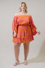 Load image into Gallery viewer, •SALE• Printed Off the Shoulder Mini Dress
