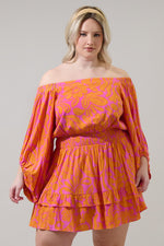 Load image into Gallery viewer, •SALE• Printed Off the Shoulder Mini Dress
