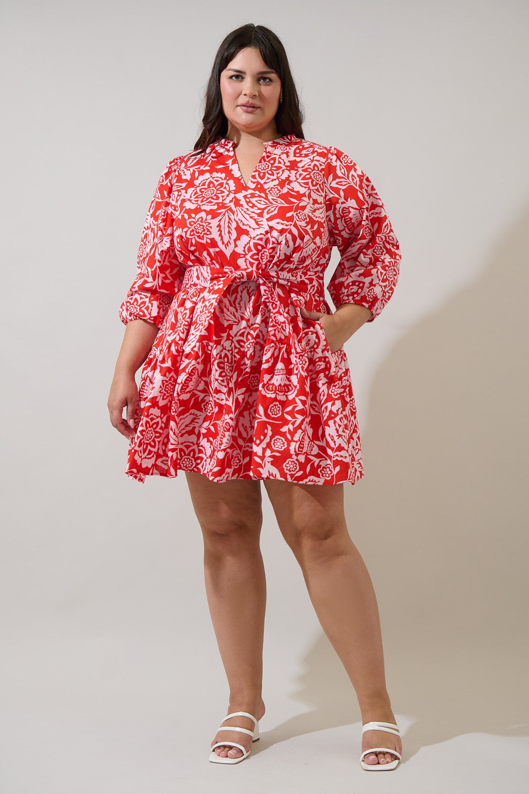 **SALE** Red Printed Dress
