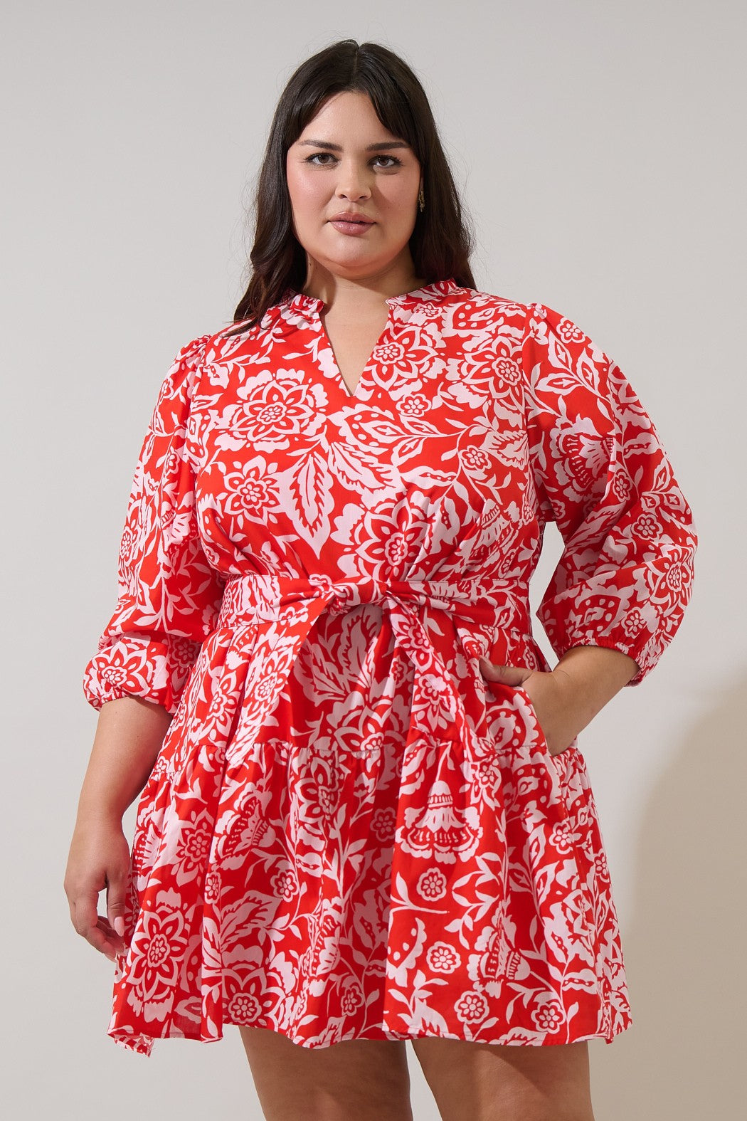 **SALE** Red Printed Dress