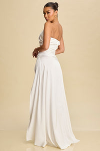 White Satin Dress