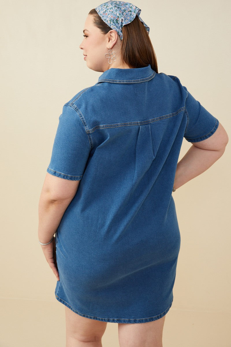 #14 SALE Denim Shirt Dress