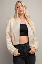 Load image into Gallery viewer, **SALE** METALLIC BOMBER JACKET
