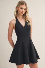 Load image into Gallery viewer, Black Flare Mini Dress
