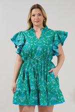 Load image into Gallery viewer, Floral Ruffle Mini Dress

