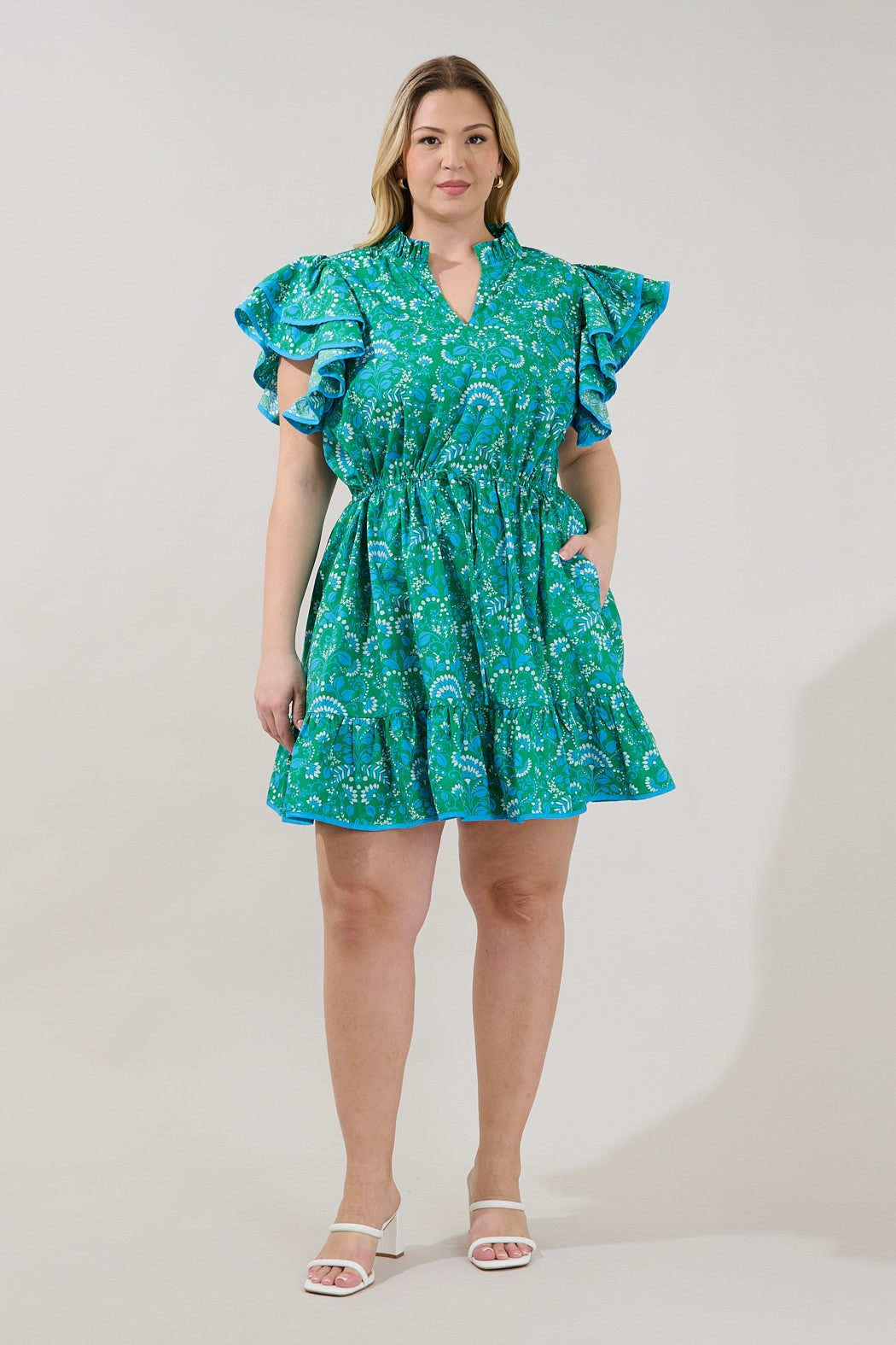 Floral Ruffle Mini Dress