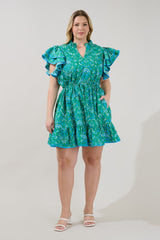 Floral Ruffle Mini Dress